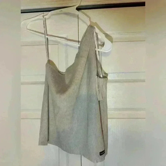 Calvin Klein Jeans Women's Ribbed One ShoulderTop Size Large NWT - Picture 2 of 5